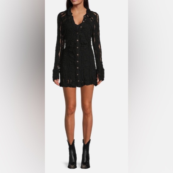 Free People Dresses & Skirts - Free People Shayla Lace Mini Dress NWOT